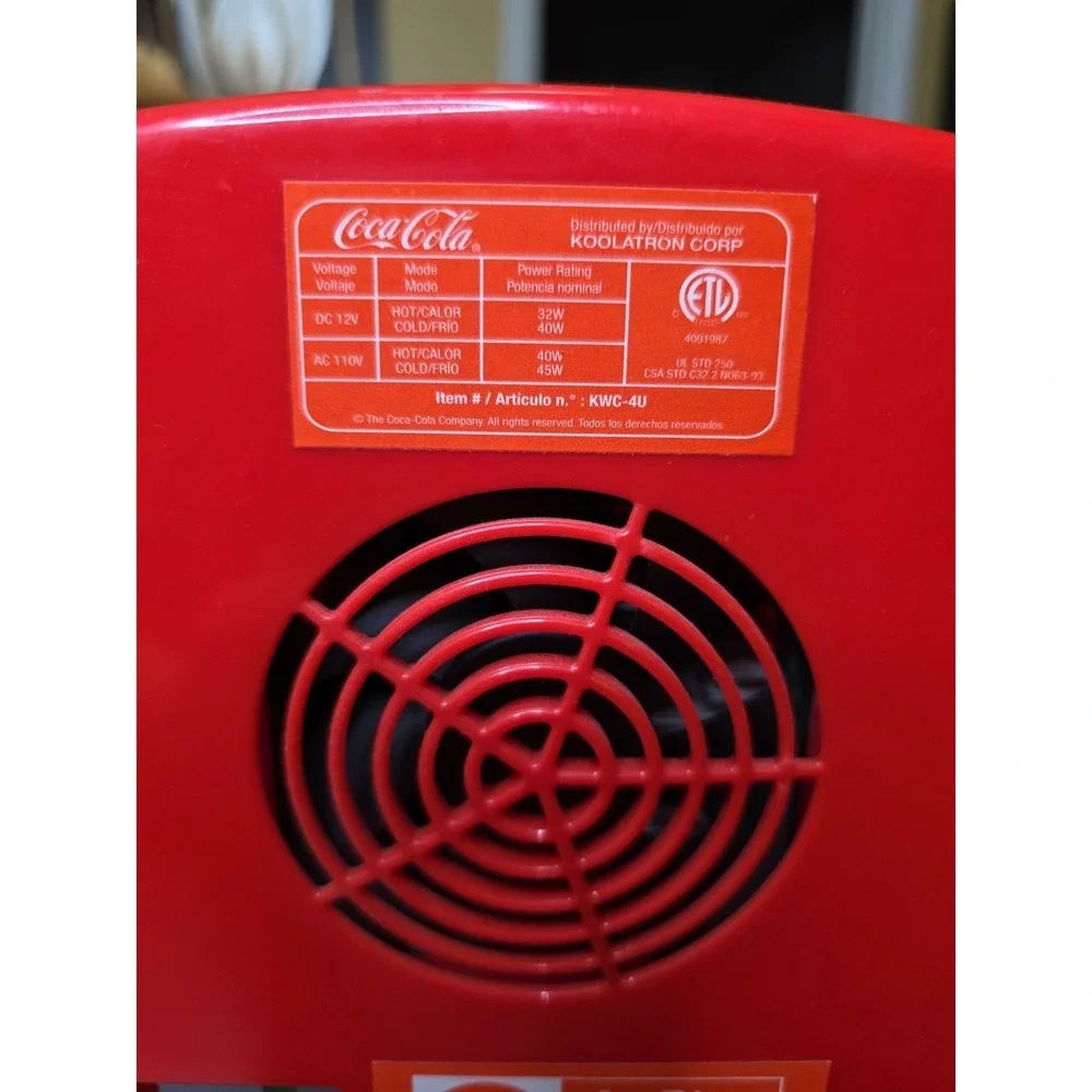 Coca-Cola Mini Fridge, 6 Can Mini Fridge, Cooler & Heater, Personal Retro Fridge